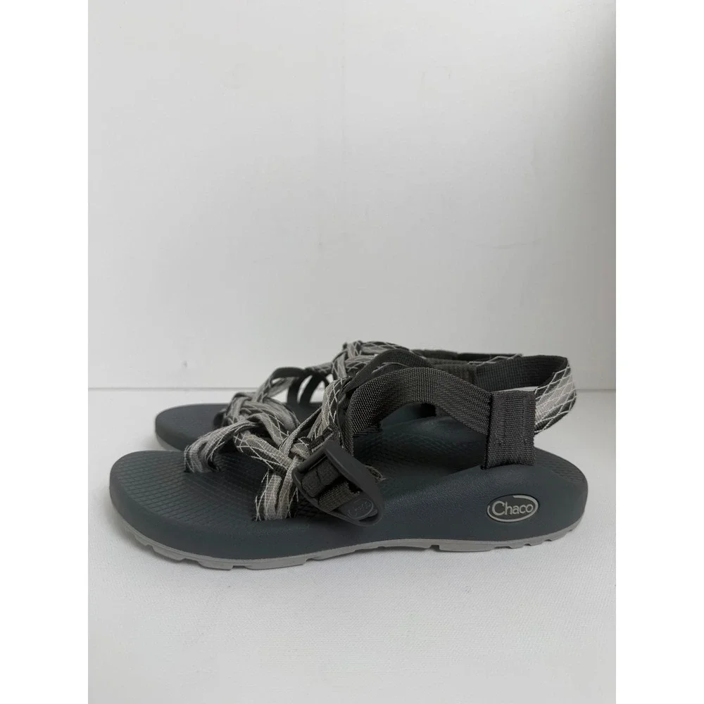 Chaco Z Cloud 2 Womens Sandals Gray Black Strappy Toe Loop Sport Shoes Size 7 7